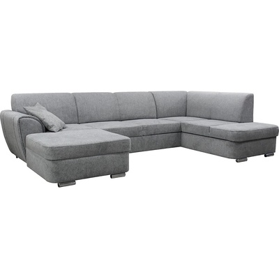 Filex Разтегаем десен ъглов диван в u-образна форма serpa с място за съхранение, сив (ff0008)
