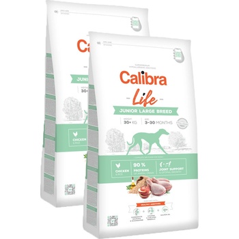 Calibra Dog Life Junior Large Breed Chicken 2 x 12 kg