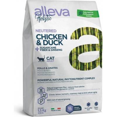 Alleva HOLISTIC Cat Neutered Chicken & Duck & Sugarcane Fiber & Gingseng 1,5 kg
