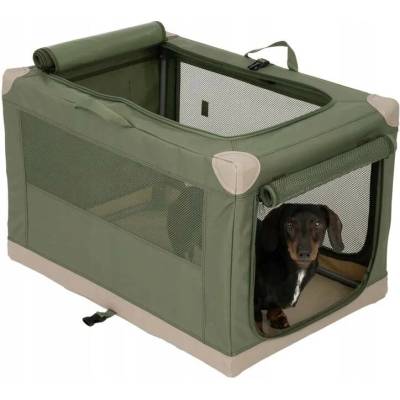 Zooplus Přepravka pro psa zelená M 50 cm x 76 cm 48 cm