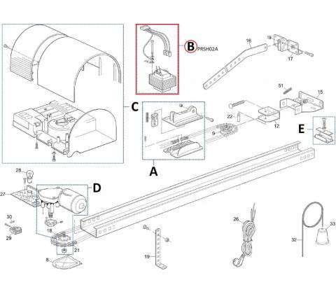 PRSH02A kit transformátoru pro SHEL75