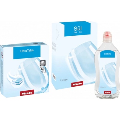 Miele Set mycích prostředků do myčky 60 tablet + leštidlo 500 ml + sůl 1,5 kg