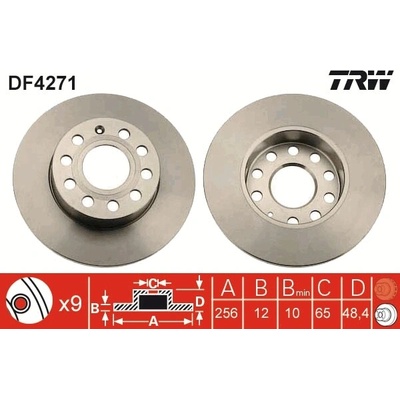 TRW Brzdový kotúč DF4271