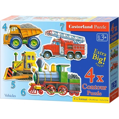 Castorland Baby Dopravní prostředky 4v1 4,5,6,7 dielov