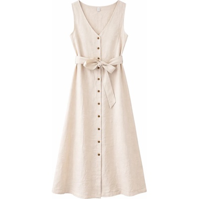 Mazine Дамска рокля Mazine Women's Sleeveless Linen Maxi Dress - Moon (134-1905-0112)