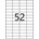 CDRmarket Самозалепващи етикети 52, 5 x 21, 2 mm, 52 етикети A4, 100 листа (R0ECO.0302A)