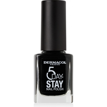 Dermacol 5 Day Stay dlouhotrvající lak na nechty 55 Black Onyx 11 ml