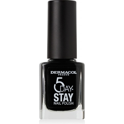 Dermacol 5 Day Stay dlouhotrvající lak na nechty 55 Black Onyx 11 ml