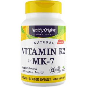 Healthy Origins VItamin K2, 100 mcg, 60 софтгел капсули, Healthy Origins (27442 HO)