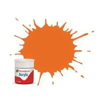Humbrol barva akryl AB0018 No 18 Orange Gloss 12ml