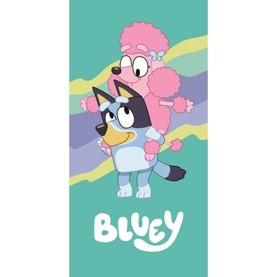 BrandMac dětská osuška BLUEY a Coco zelená 70 x 140 cm