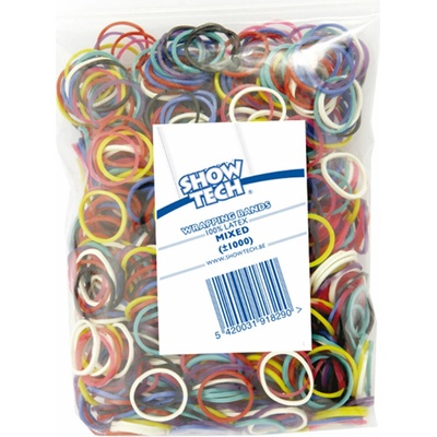 Show Tech Gumičky na natáčky mix 1000 ks - Wrap Bands Mixed - 1000 pcs Wrapping Bands
