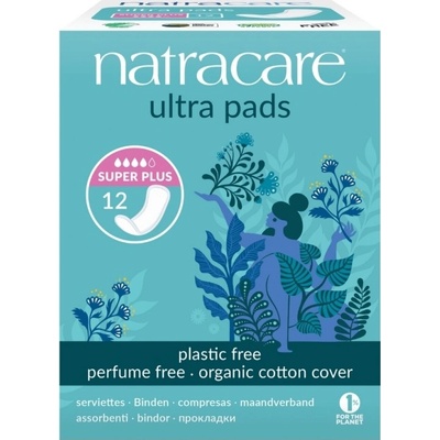 NatraCare Ultra Super Plus menstruační vložky bez křidélek 12 ks