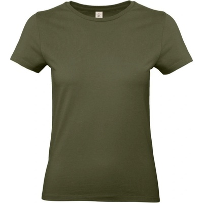 B&C Tričko B&C E190 dámské krátký rukáv COT 01004Tu4200 Khaki urban