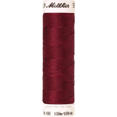 Nitě SERALON 100m na univerzální šití, polyester AMANN Mettler - více barev 6677: 0106 vínová červená