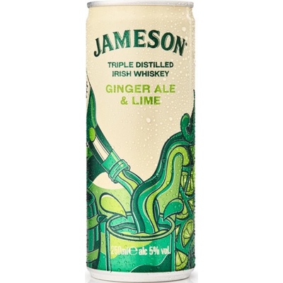 JamesonGinger Ale & Lime 5% 0,25 l (plech) – Zboží Mobilmania