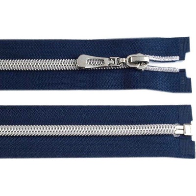 Spirálový zip se stříbrnými zoubky šíře 7 mm délka 70 cm - 148 červená