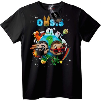 NOONEBRAND Тениска с Мултифилмен Глобус - M, Black