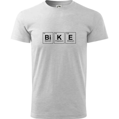 BiKE periodická tabuľka tričko Svetlosivý melír
