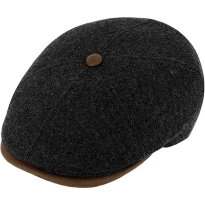 Fiebig Headwear since 1903 retro bekovka 6-panel tmavě šedá s hnědou