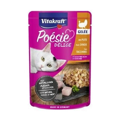 Vitakraft Cat Poézia Délice Gelee morčacie 85 g