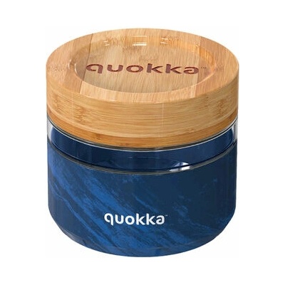 Quokka Sklenená nádoba na jedlo Wood Grain 500 ml 40123