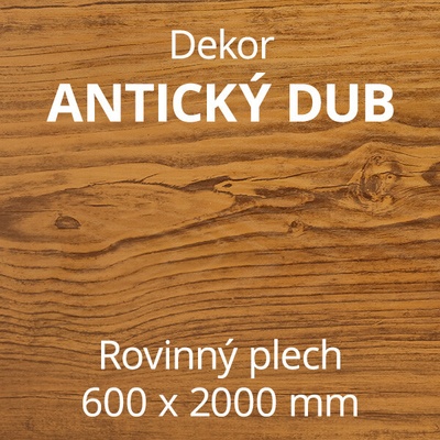 Brons Rovinný plech 600 x 2000 mm antický dub