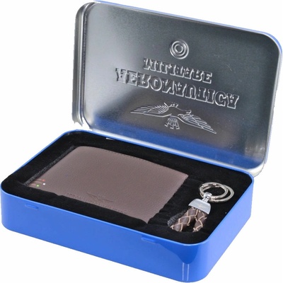 Set Peněženka a přívěsek Aeronautica Militare Gift AM 191 25 hnědá AM 191 25