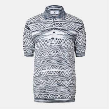 Missoni Блуза с яка Missoni Men's Knit Short Sleeve Polo Shirt - Gradient Blu