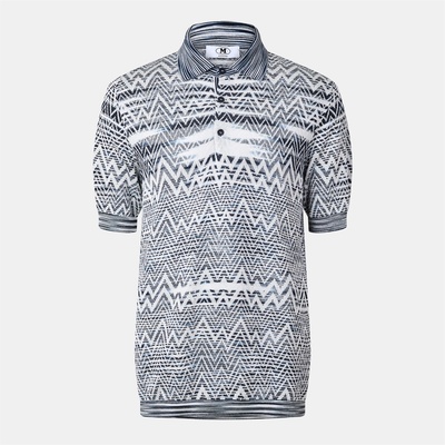 Missoni Блуза с яка Missoni Men's Knit Short Sleeve Polo Shirt - Gradient Blu