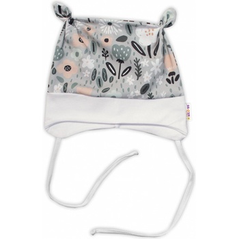 Baby Nellys čiapočka uzlíček na zaväzovanie Palouček mätová