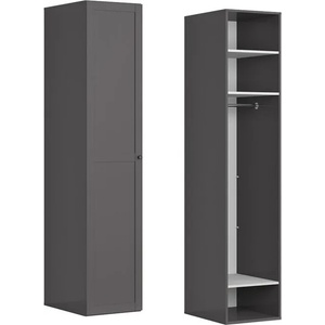 BRW Гардероб flex 50 / 66 / 240 см графит - тесен модел за ниша (f57-szafa_zestaw_86-gf)