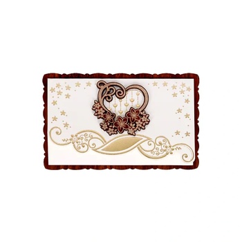 Поздравителна картичка със златни орнаменти (К86337-1)