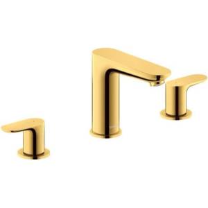 Duravit Wave - Смесител за умивалник с изпускателен клапан „Push-Open, монтаж с 3 отвора, златист WA1060005034 (WA1060005034)