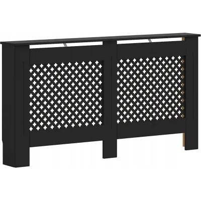 Kryt na radiátor MDF deska 152 x 81 cm černý