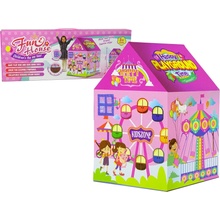 LEAN TOYS Zábavný lunapark stan pre deti 123 cm x 82 cm Ružový