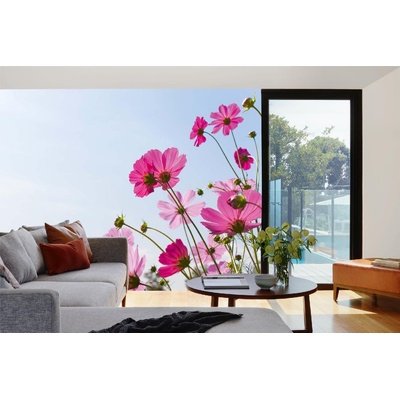 DIMEX ART Самозалепваща се флизелинова фототапета цъфтящо розово поле 375 x 250 см