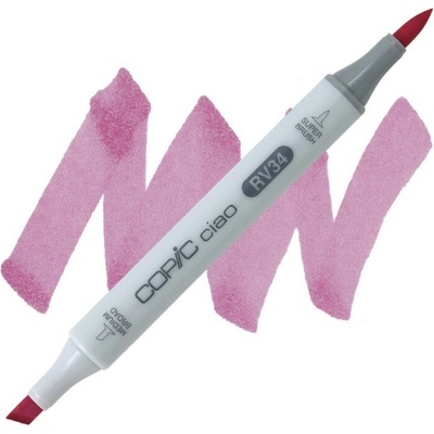 Lihová fixa COPIC Ciao oboustranná Brush & Chisel, Dark pink (RV34)