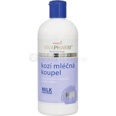 Vivapharm Kozí mliečny kúpeľ hydratačný 400 ml mlieko do kúpeľa