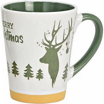 WURM Коледна керамична чаша с лосове 360 мл, бяла (2077)