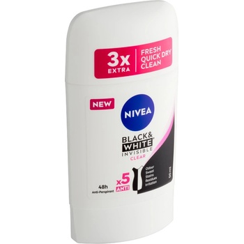 Nivea Invisible for Black & White Clear deostick 50 ml