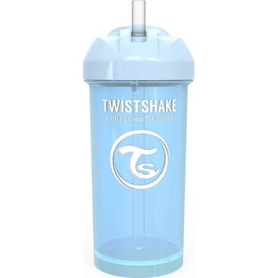 Twistshake Чаша със сламка Twistshake - 360 ml 12+ месеца синя