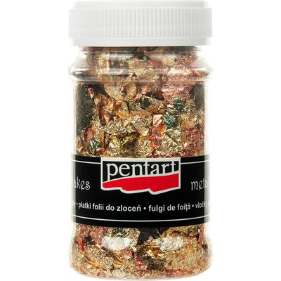 Metalické vločky PENTART Mix Gold