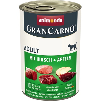 Animonda 12х400г GranCarno Original Adult Animonda, консервирана храна за кучета - еленско с ябълки