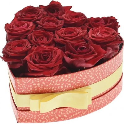 Krabička červených růží RED NAOMI červená 19x9cm
