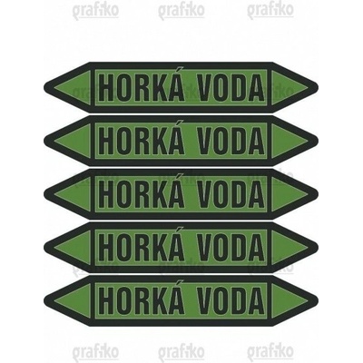 Grafiko | Horká voda - Materiál fólie s ochrannou laminací, Rozměr aršík 5ks šipka 350x52mm