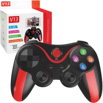 Techsuit - Bezdrátový ovladač V13 - Bluetooth V4.0, 2.4G, 400mAh, univerzální - červený