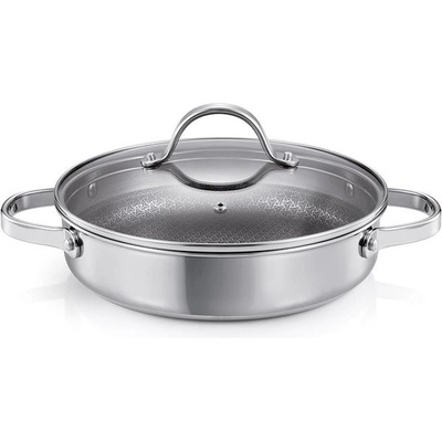 TESCOMA Pánev hluboká SteelCRAFT s poklicí 28 cm, 2 úchyty