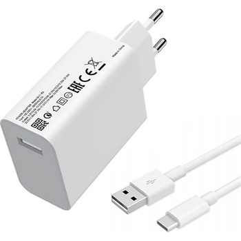 Xiaomi Променливотоково зарядно устройство с USB гнездо 33W, PD бързо зарядно устройство 3.0 + кабел Type-C, БЯЛО MDY-11-EZ_TYPE-C (MDY-11-EZ_TYPE-C)