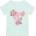 GUESS Ментова тениска за мини момиче с розово лого Guess и цветя